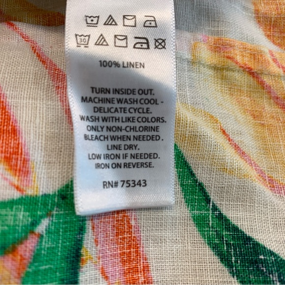 NWT Nicole Miller Tropical Floral 100% Linen Dress Size S - Picture 6 of 10